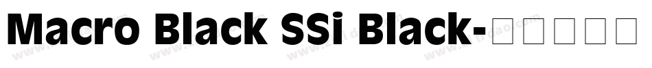 Macro Black SSi Black字体转换